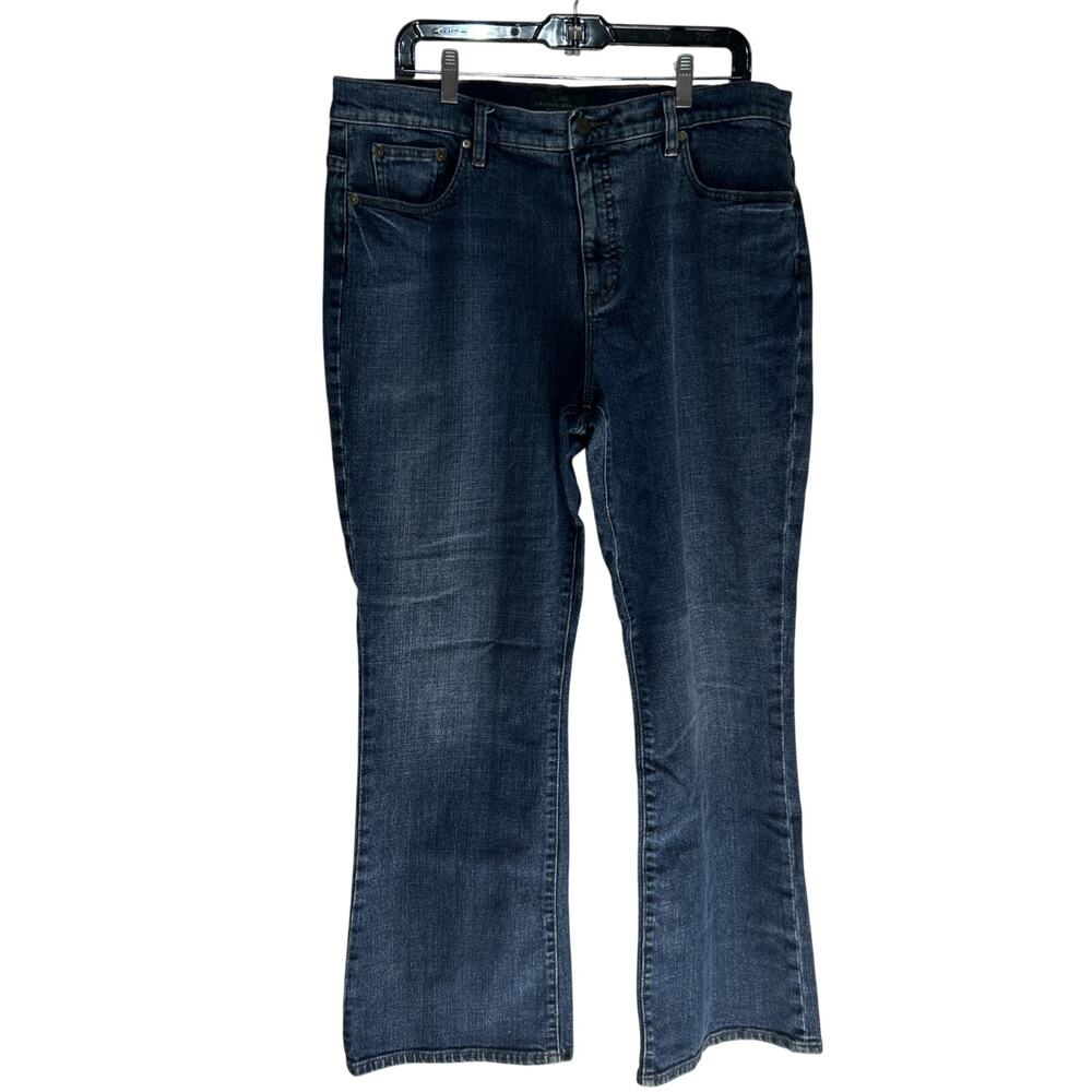 Lrl lauren jeans co ralph lauren size 16 women classic Bootcut blue dark wash - Picture 1 of 8